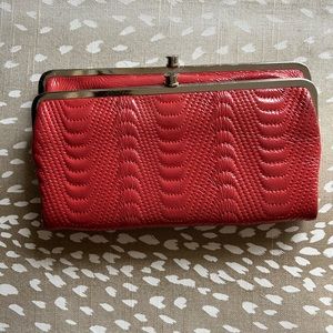 HOBO Lauren Wallet in Red/Coral